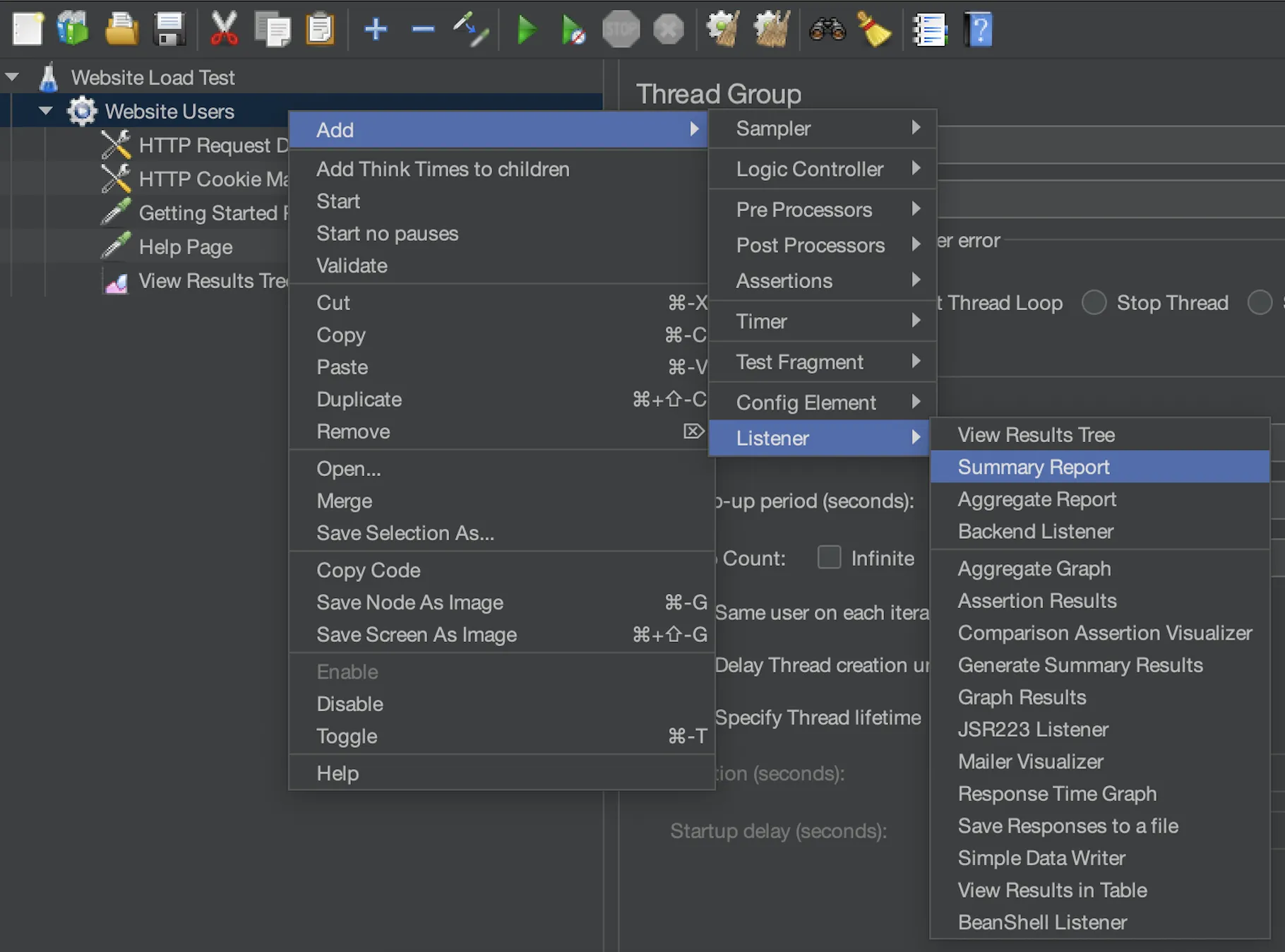 Add a Listener (for Analysis)